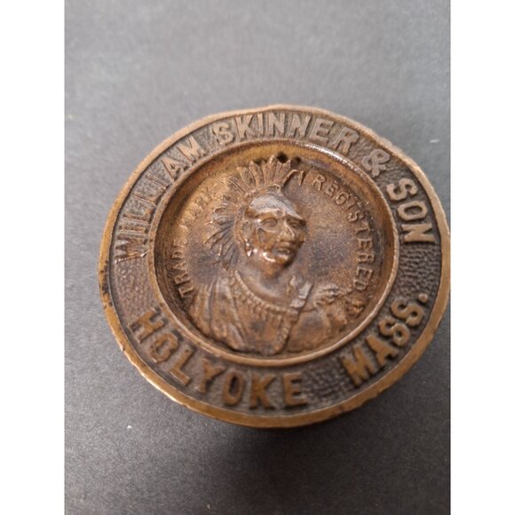 Antique Ames Sword Company Bronze Paperweight William Skinner and Son. - Picture 2 of 7